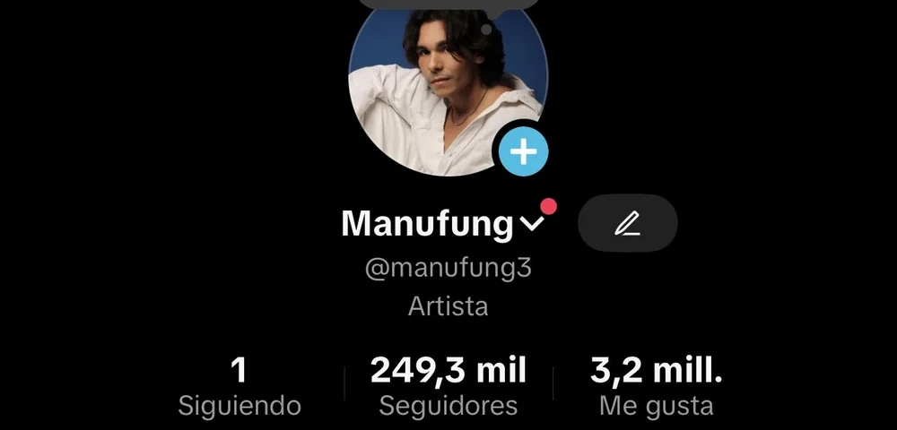 Perfil de TikTok @manufung3 con 249,3 mil seguidores y 3,2 millones de me gusta